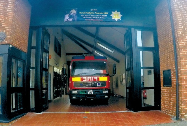 Fire Station Design - New fast acting doors for Suffolk Fire Station
